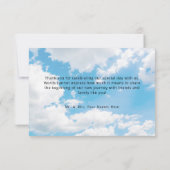 Cloud 9 Bruiloft Dank u kaart (Achterkant)