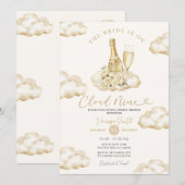 Cloud 9 Champagne Elegante Bruiloftsfeest Uitnodig Kaart (Voorkant / Achterkant)