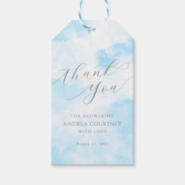Cloud 9 Dreamy Pastel Blue Vrijgezellenfeest Dank  Cadeaulabel