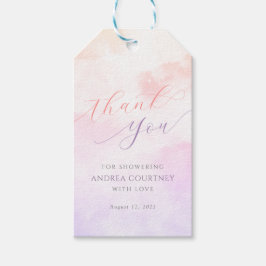 Cloud 9 Dreamy Pastel Roze Vrijgezellenfeest Dank  Cadeaulabel