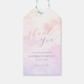 Cloud 9 Dreamy Pastel Roze Vrijgezellenfeest Dank  Cadeaulabel (Achterkant)