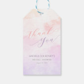 Cloud 9 Dreamy Pastel Roze Vrijgezellenfeest Dank  Cadeaulabel (Achterkant)