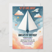 Cloud 9 Fly Kids Sky Joy Vliegtuig 1e Verjaardag Kaart (Voorkant)