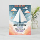 Cloud 9 Fly Kids Sky Joy Vliegtuig 1e Verjaardag Kaart (Staand voorkant)