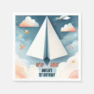 Cloud 9 Fly Kinder Sky Joy Vliegtuig 1e Verjaardag Servet