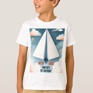 Cloud 9 Fly Kinder Sky Joy Vliegtuig 1e Verjaardag T-shirt
