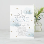 Cloud 9 Gold Stars Boy Baby shower per Mail Kaart (Staand voorkant)