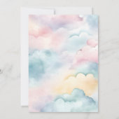 Cloud 9 Gold Stars Waterverf Baby shower Kaart (Achterkant)