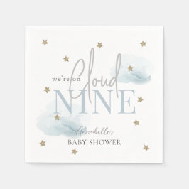 Cloud 9 Gold Stars Waterverf Baby shower Servet