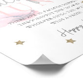 Cloud 9 Gouden Sterren Roze Baby shower Fopspeen H Poster (Hoek)
