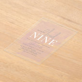 Cloud 9 Gouden Sterren Roze Meisje Baby Shower Acryl Uitnodigingen (Laagn)