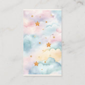 Cloud 9 Gouden Sterren Waterverf Diapper Raffle Informatiekaartje (Achterkant)