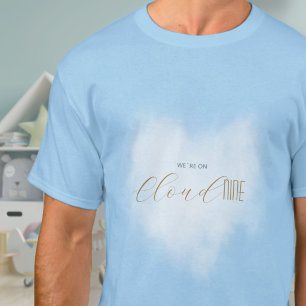 Cloud 9 Hemelsblauw Baby Shower Vader Familie T-shirt