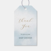 Cloud 9 Hemelsblauwe Baby Shower Bedankt Cadeaulabel (Voorkant)