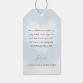 Cloud 9 Hemelsblauwe Baby Shower Bedankt Cadeaulabel (Achterkant)