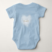 Cloud 9 Hemelsblauwe Baby Shower Romper (Achterkant)