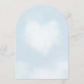 Cloud 9 Hemelsblauwe Baby Shower Uitnodiging (Achterkant)