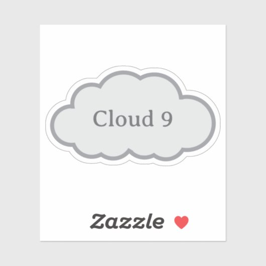 Cloud 9 - Herkenbare Cloud Sticker (Vel)
