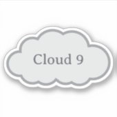 Cloud 9 - Herkenbare Cloud Sticker (Voorkant)