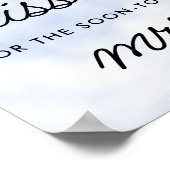 Cloud 9 Hoeveel kussen Vrijgezellenfeest pastel bl Poster (Hoek)