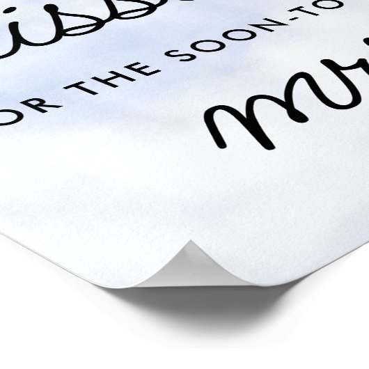 Cloud 9 Hoeveel kussen Vrijgezellenfeest pastel bl Poster (Hoek)