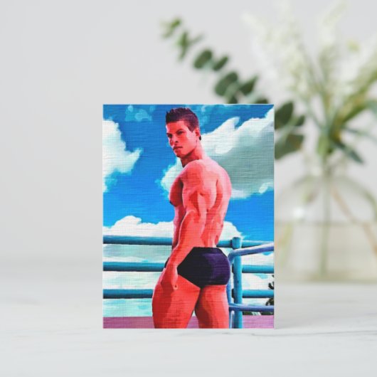 Cloud 9 Hunk Briefkaart (Staand voorkant)