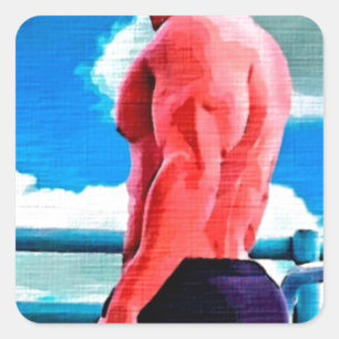 Cloud 9 Hunk Vierkante Sticker