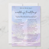 Cloud 9 Huwelijkstradities Vrijgezellenfeest Game  Kaart (Voorkant)