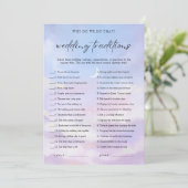 Cloud 9 Huwelijkstradities Vrijgezellenfeest Game  Kaart (Staand voorkant)