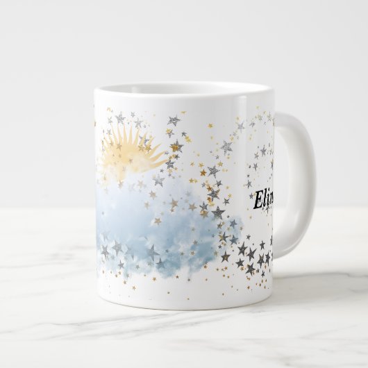 Cloud 9 met Sun reuze koffie-mok Grote Koffiekop (Voorkant rechts)