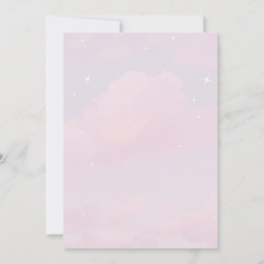 Cloud 9 Moderne Droom Roze Glitter Bruidsmeisjesfe Kaart (Achterkant)