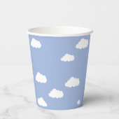 Cloud 9 Nine Baby shower Whimsical Party Schattige Papieren Bekers (Achterkant)