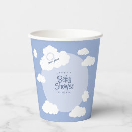 Cloud 9 Nine Baby Shower Wizige Feestje Cute Blauw Papieren Bekers