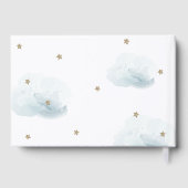 Cloud 9/Nine Blue Clouds Boy Baby shower Gastenboek (Achterkant)