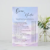 Cloud 9 over of onder Vrijgezellenfeest spel Kaart (Staand voorkant)