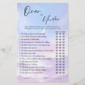 Cloud 9 over of onder Vrijgezellenfeest spel Kaart (Voorkant)