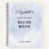 Cloud 9 Pastel Blauw Chic Vrijgezellenfeest Recept Notitieboek (Voorkant)