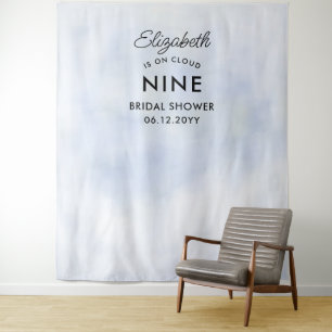 Cloud 9 Pastel Blauw Modern Vrijgezellenfeest Acht Wandkleed