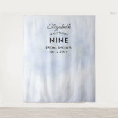 Cloud 9 Pastel Blauw Modern Vrijgezellenfeest Acht Wandkleed (Voorkant)