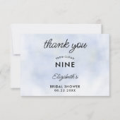 Cloud 9 Pastel Blue Elegant Classy Vrijgezellenfee Bedankkaart (Voorkant)
