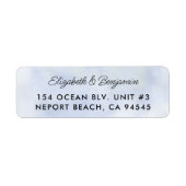 Cloud 9 Pastel Blue Sky Elegant retouradres Etiket (Voorkant)