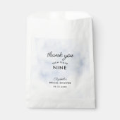 Cloud 9 Pastel Blue Sky Elegant Vrijgezellenfeest Bedankzakje (Voorkant)