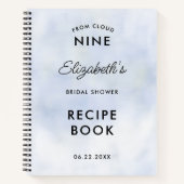Cloud 9 Pastel Blue Sky Vrijgezellenfeest Recepten Notitieboek (Voorkant)