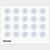 Cloud 9 Pastel Hemel Wolken Moderne Bruiloft Feest Ronde Sticker (Vel)