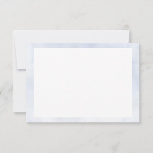 Cloud 9 pastelblauw Elegant eenvoudig Vrijgezellen Bedankkaart (Achterkant)