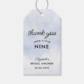 Cloud 9 pastelblauw Elegant eenvoudig Vrijgezellen Cadeaulabel (Voorkant)