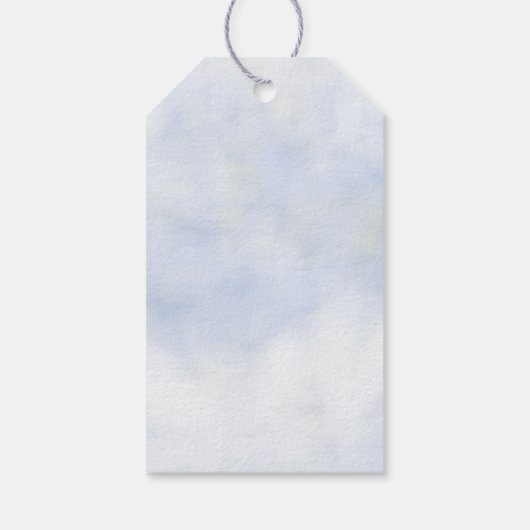 Cloud 9 pastelblauw Elegant eenvoudig Vrijgezellen Cadeaulabel (Achterkant)