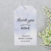Cloud 9 pastelblauw Elegant eenvoudig Vrijgezellen Cadeaulabel