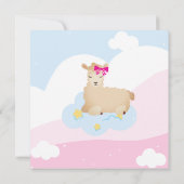 Cloud 9 Pink Little Lamb Spring Girl Baby shower Kaart (Achterkant)
