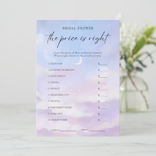 Cloud 9 Raad de juiste prijs Vrijgezellenfeest spe Kaart (Staand voorkant)